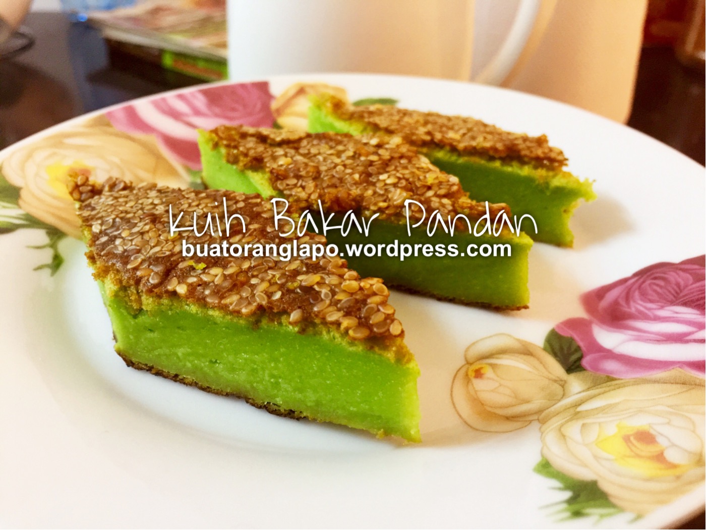 Kuih Bingka Pandan Kuih Bakar Pandan Malaysian Food