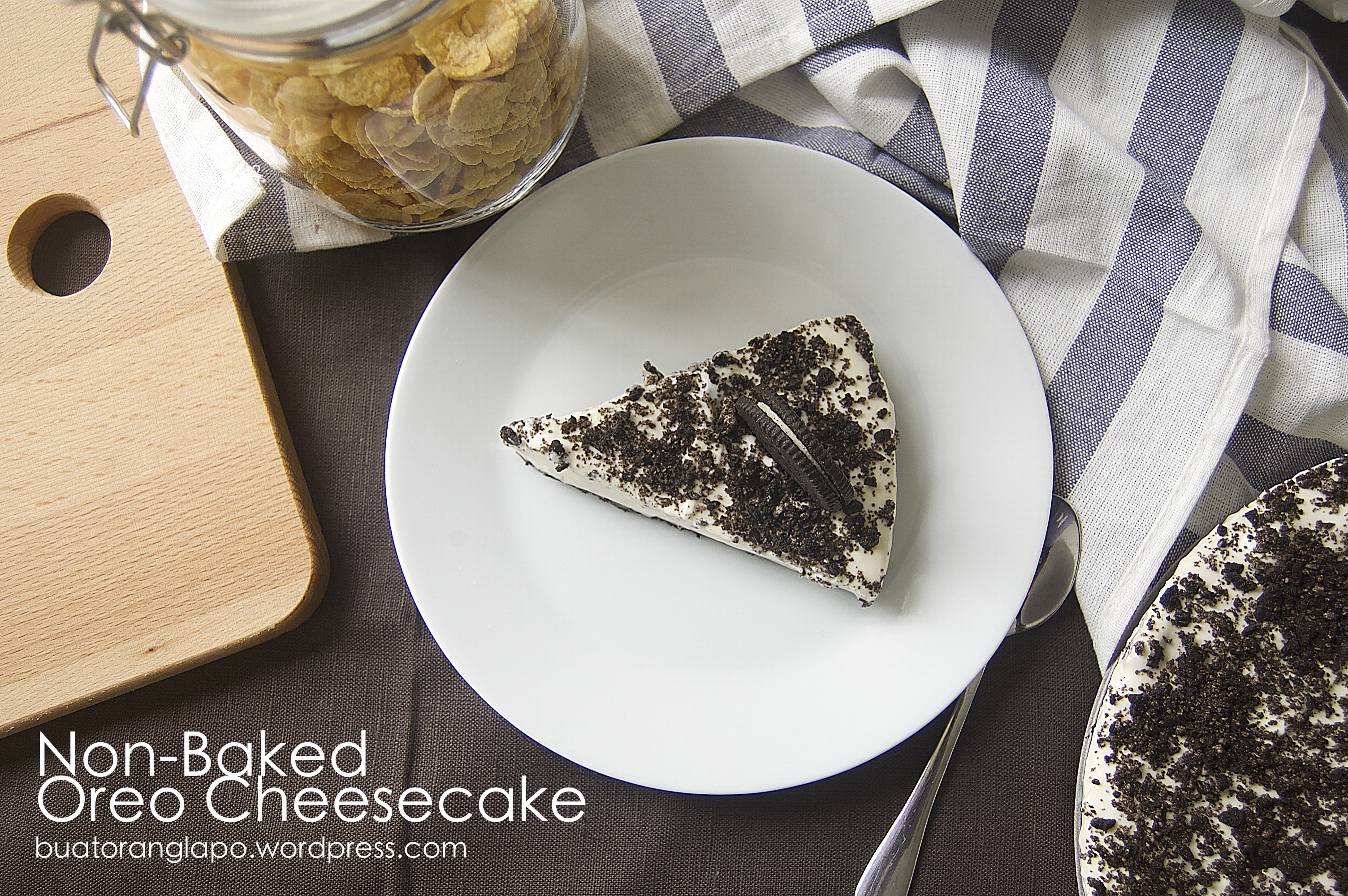 Non Baked Oreo Cheesecake Kek Keju Oreo Tanpa Bakar