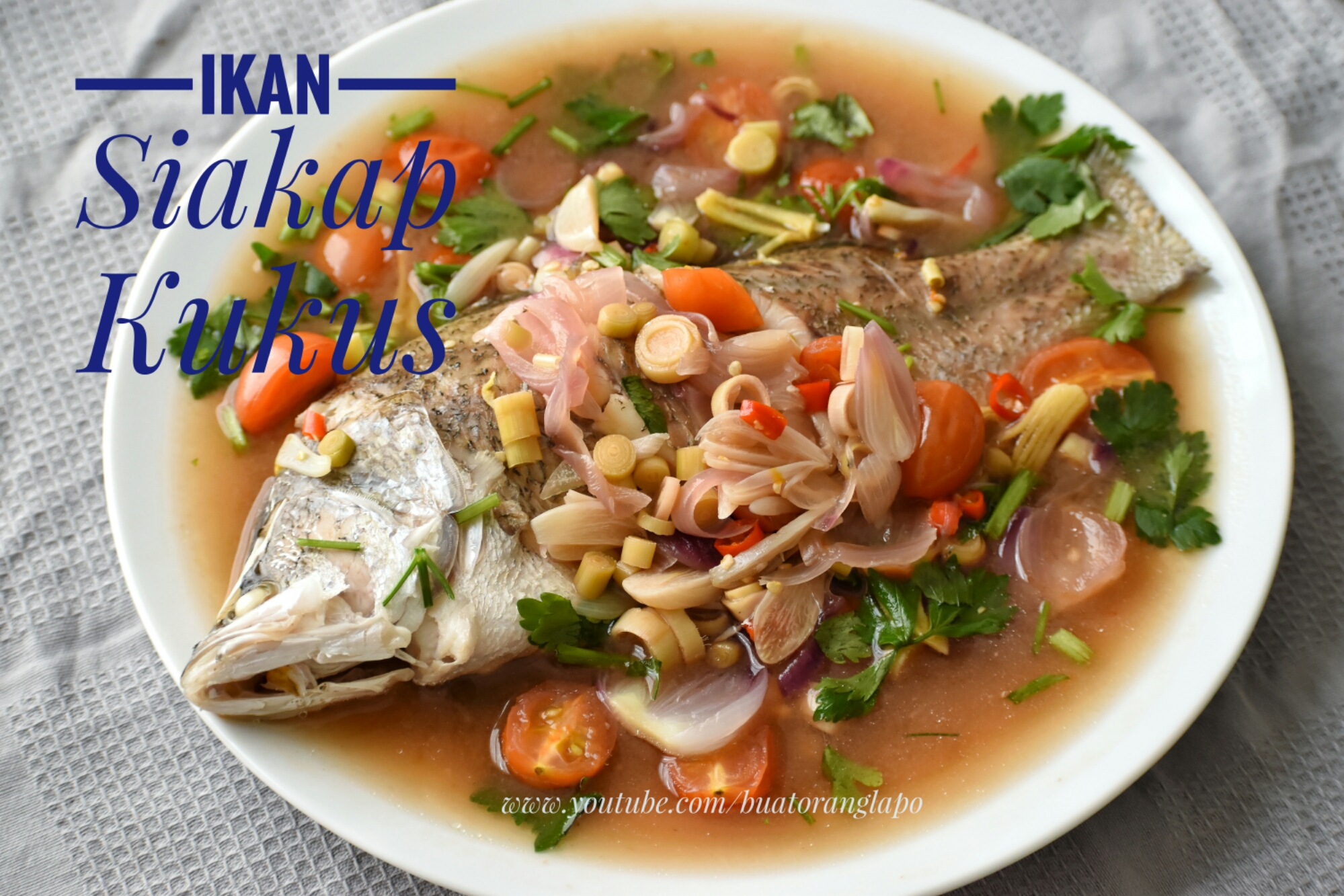 Ikan Siakap Stim Mudah Dan Sedap - Buat Orang Lapo