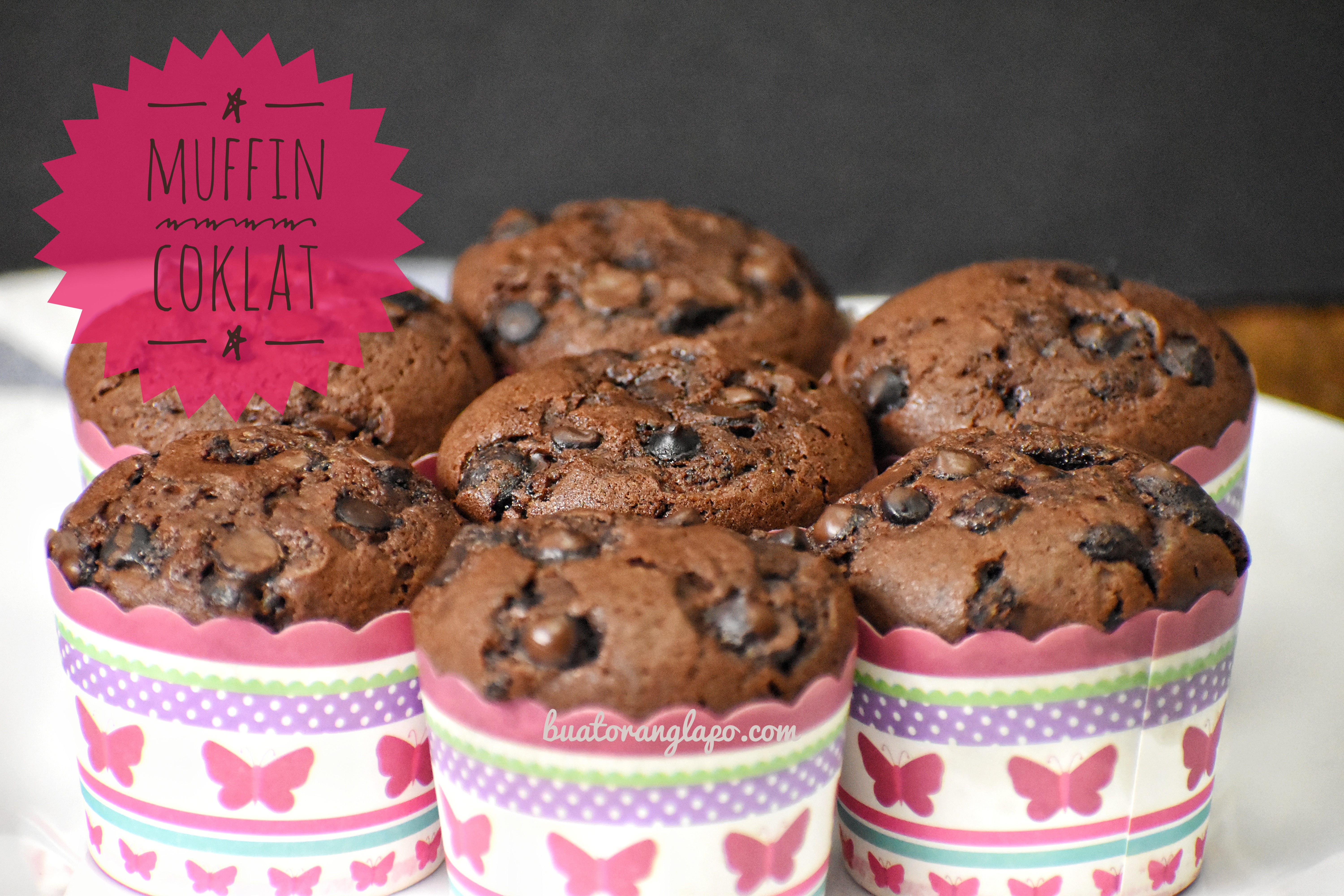 Muffin Coklat Yang Sangat Mudah (Super Easy Chocolate 