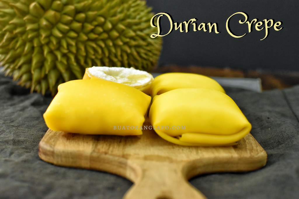 resepi durian crepe mudah